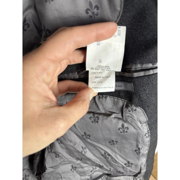 John Varvatos Black and Gray Sport Coats with Structured Shoulders - Picture 6 of 16